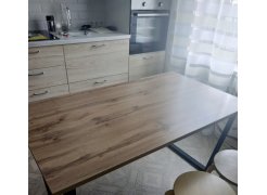 Деревянный стол Лота Лофт 120(160)х75 черный матовый / бетон светлый фото покупателя 189