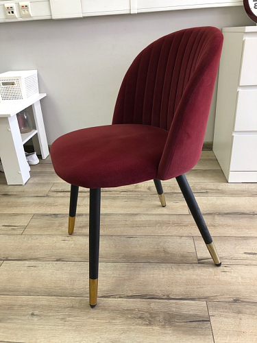 Стул на металлокаркасе Gabi 1 light purple / black / gold фото покупателя 126