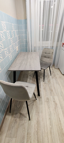 Стол Тринити Лофт 120 32 мм бетон / черный матовый фото покупателя 43