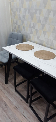 Стол Тринити Лофт 120 25 мм черный матовый / дуб делано темный фото покупателя 169