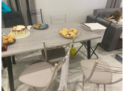 Стол Тринити Лофт 120 32 мм бетон / черный матовый фото покупателя 640