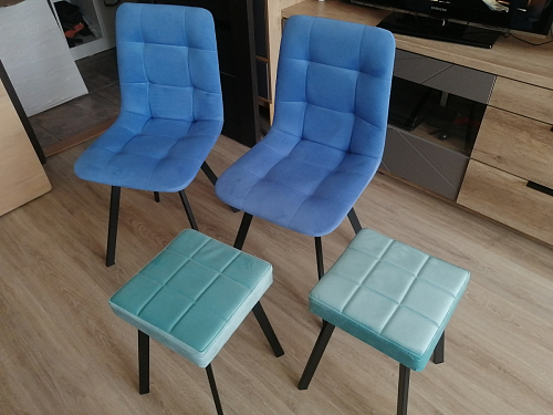 Стул на металлокаркасе Чилли зеленый / черный фото покупателя 1288