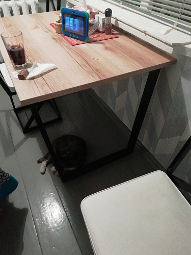 Стол Лота Лофт 120 25 мм сабия / белый матовый фото покупателя 880