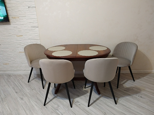 Стул на металлокаркасе Gabi latte / gold / black фото покупателя 488