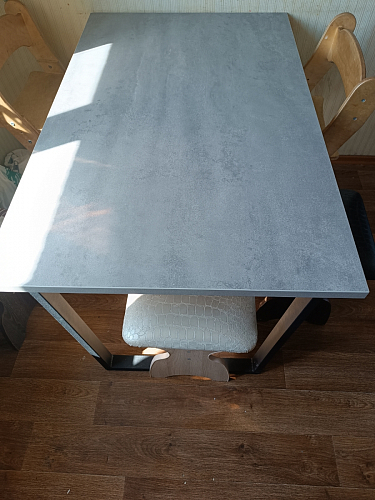 Деревянный стол Лота Лофт 140х80 черный матовый / бетон светлый фото покупателя 688