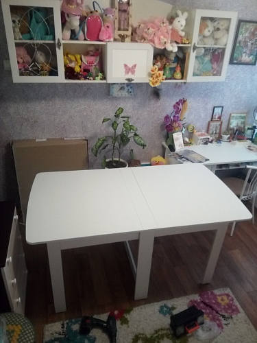 Стол книжка СтК4 дуб сонома / белый фото покупателя 10