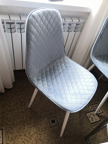 Стул на металлокаркасе Capri blue / white фото покупателя 123