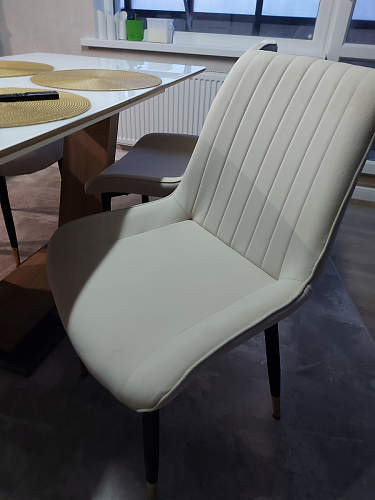 Стул на металлокаркасе Seda 1 green / gold / black фото покупателя 16