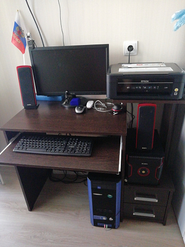 Компьютерный стол Джаз-24 левый дуб сонома фото покупателя 59