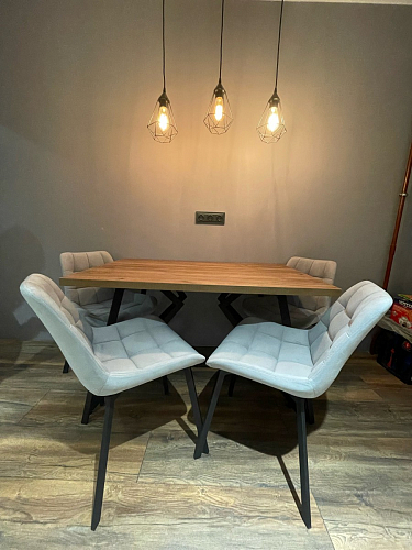 Стул на металлокаркасе Челси бирюзовый / черный фото покупателя 101