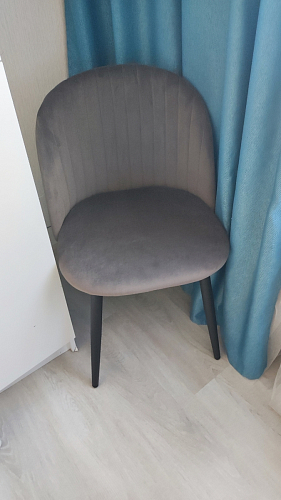 Стул на металлокаркасе Gabi 1 light blue / black / gold фото покупателя 188