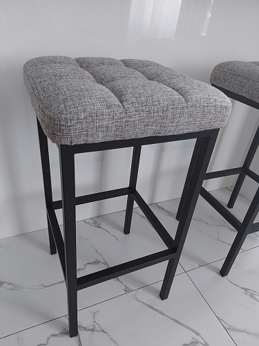 Барный стул Лофт микровелюр катания изумруд / черный матовый фото покупателя 310