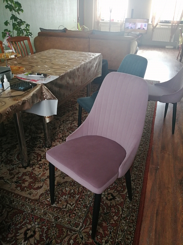 Стул на металлокаркасе Kora 1 gray / black фото покупателя 12