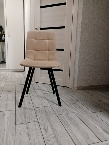 Стул на металлокаркасе Чилли К кирпичный / черный фото покупателя 282