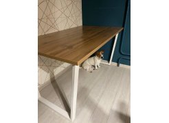 Деревянный стол Лота Лофт 120(160)х75 черный матовый / бетон светлый фото покупателя 162