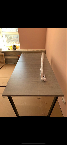 Стол Лота Лофт 120 32 мм бетон / черный матовый фото покупателя 92