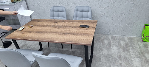 Деревянный стол Лота Лофт 120x75 дуб крафт табачный / черный матовый фото покупателя 70