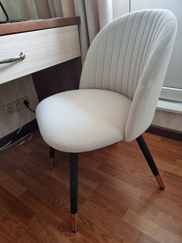 Стул на металлокаркасе Gabi 1 light blue / black / gold фото покупателя 989