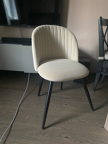 Стул на металлокаркасе Gabi 1 light purple / black / gold фото покупателя 297