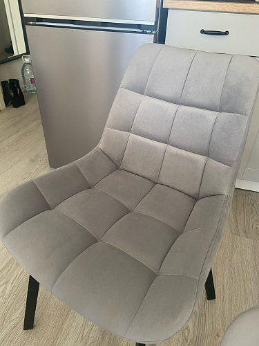 Стул на металлокаркасе Челси коричневый велюр (california 238) / белый фото покупателя 73