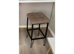 Барный стул Лофт кожзам темно-серый / черный матовый фото покупателя 202