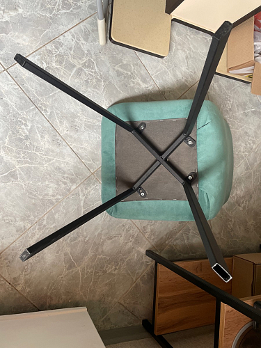 Стул на металлокаркасе Чилли К черный / зеленый фото покупателя 586