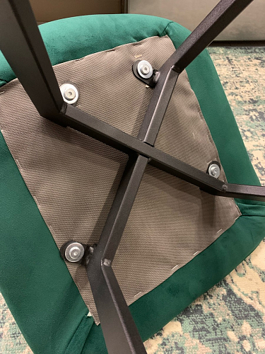 Стул на металлокаркасе Чилли черный / зеленый фото покупателя 1492