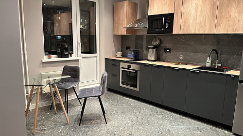 Стеклянный стол PT-151 80х80х76 clear glass / wood фото покупателя 13