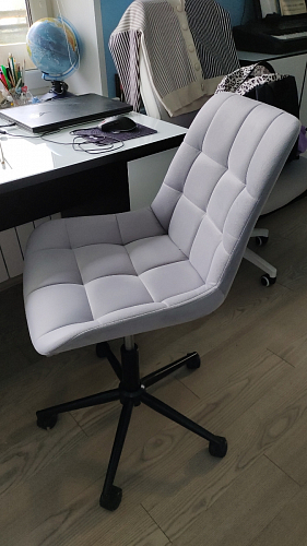 Компьютерное кресло Честер голубой (velutto 47 ) / черный фото покупателя 8