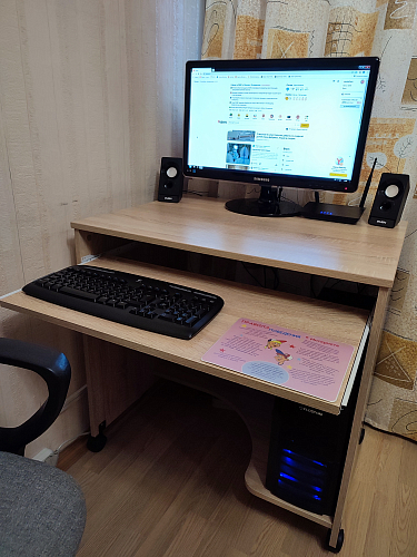 Компьютерный стол КСТ-15 бетон фото покупателя 12