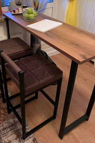 Барная стойка Дилан Лофт 120х50х90 бетон фото покупателя 75