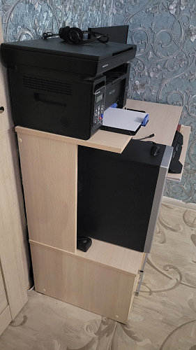 Стол компьютерный Джаз-24 правый белый фото покупателя 129