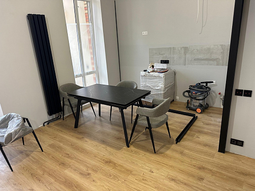 Керамический стол Норман 140(200)х80 серый мрамор larka grey / черный фото покупателя 4