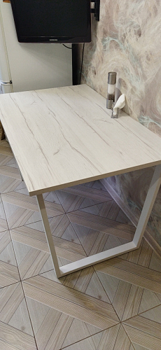 Деревянный стол Лота Лофт 140х80 дуб крафт табачный / черный матовый фото покупателя 665