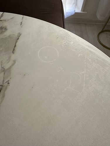 Стол Тулип 80х73 мрамор черный / белый фото покупателя 99