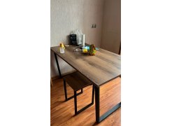 Стол Лота Лофт 140 25 мм юта / белый матовый фото покупателя 272