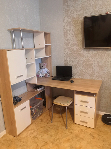 Компьютерный стол КС15 венге / дуб молочный левый фото покупателя 24