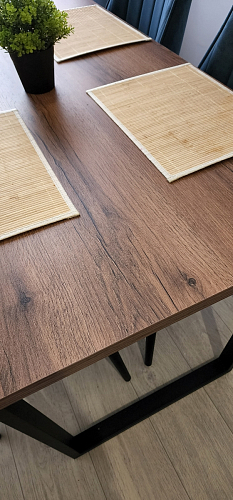 Деревянный стол Лота Лофт 120х75 белый матовый / дуб крафт золотой фото покупателя 434