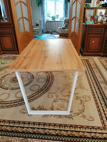 Деревянный стол Лота Лофт 140х80 дуб крафт табачный / черный матовый фото покупателя 692