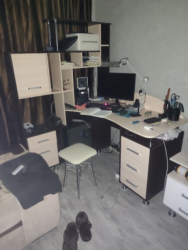 Стол компьютерный Джаз-15 белый правый фото покупателя 1