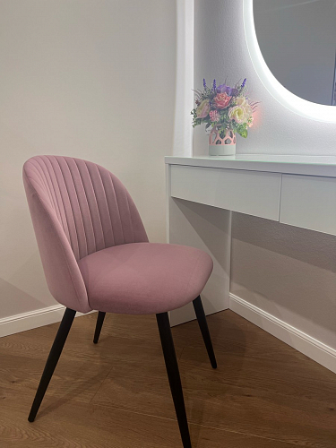 Стул на металлокаркасе Gabi dark beige / black / silver фото покупателя 14