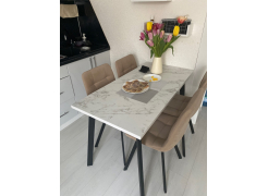 Стол Тринити Лофт 120 32 мм бетон / черный матовый фото покупателя 496