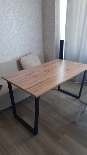 Деревянный стол Лота Лофт 120x75 дуб крафт табачный / черный матовый фото покупателя 124