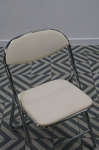 Стул на металлокаркасе Fold 1 складной black / white из шоурума 1