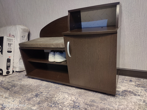 Обувница Аврора дуб млечный / венге фото покупателя 75