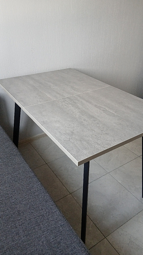 Стол Тринити Лофт 120 32 мм дуб галифакс табако / черный матовый фото покупателя 406