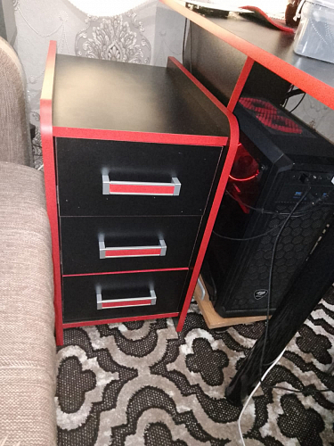 Тумба Ханна черная / красная  - Уцененный экземпляр фото покупателя 96