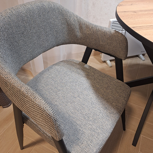 Стул на металлокаркасе Twin серый / черный фото покупателя 24