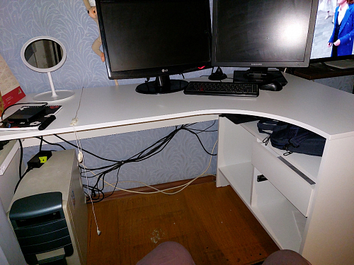 Письменный стол СПм-25 правый белый  - Уцененный экземпляр фото покупателя 37