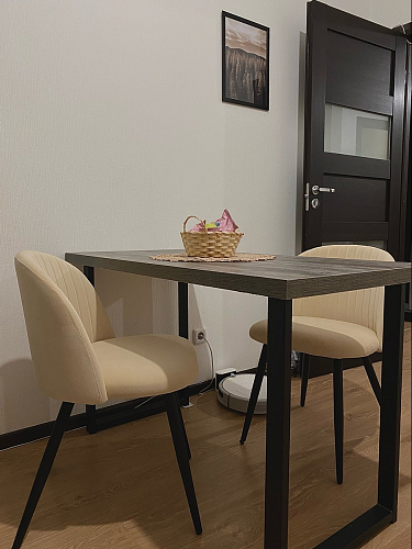 Стул на металлокаркасе Gabi 1 line light blue / black фото покупателя 264